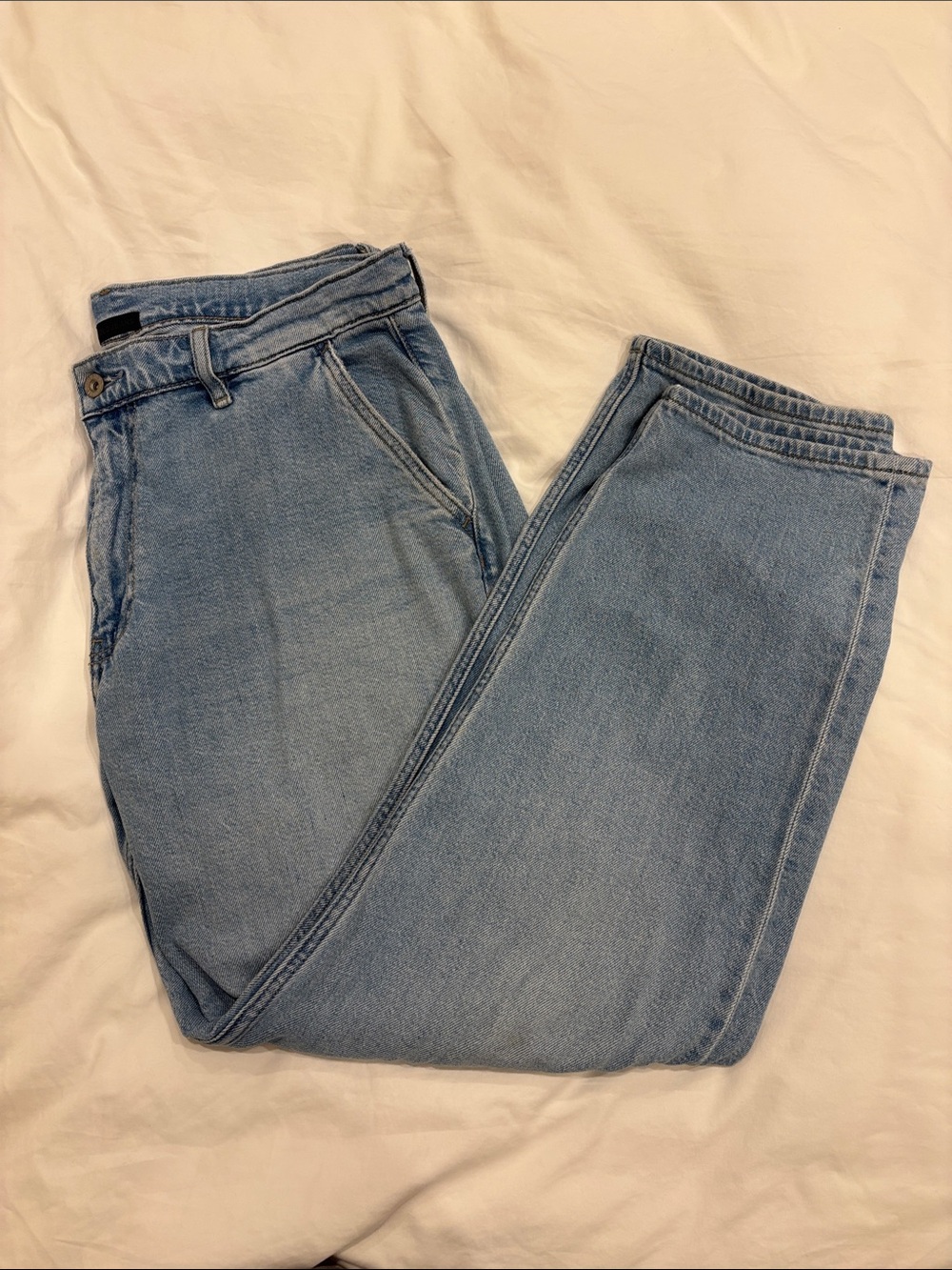 Uniqlo Light Blue Men's Jeans - Drawstring Casual fit